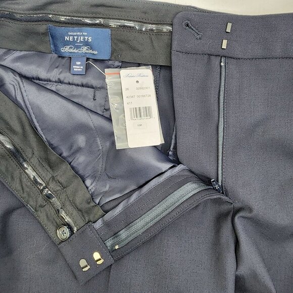 New Brooks Brothers NetJets Airline Pilot Pants Women's Size 12P Dark Blue - Picture 4 of 10
